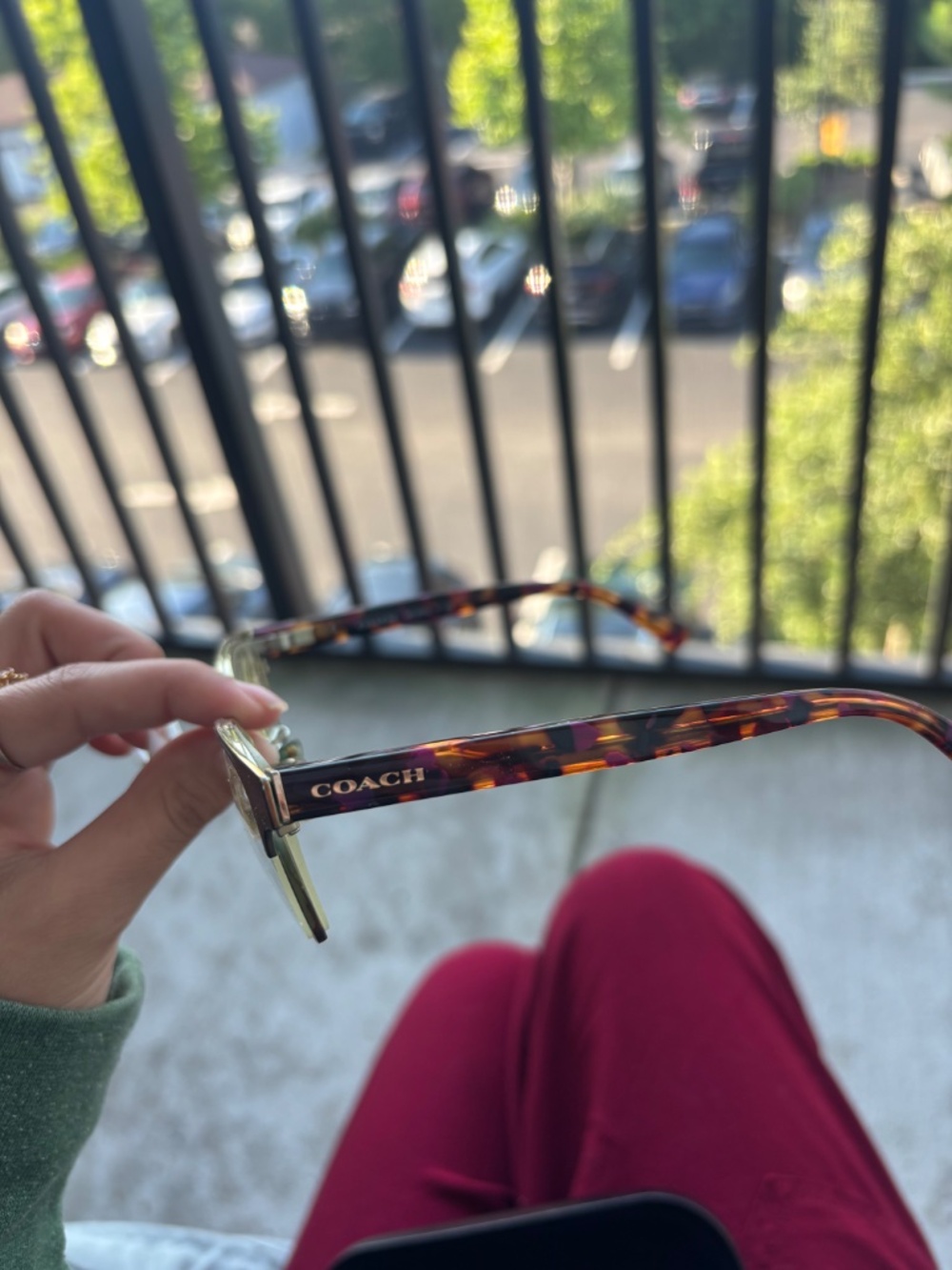 COACH Satin Purple & Gold Frames - Picture 3 of 5